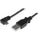 StarTech.com Cable de 1m Micro USB con conector acodado a la derecha - Cable de Carga y Sincronizacion USBAUB1MRA